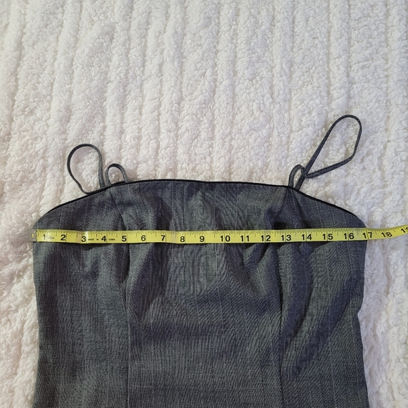 Tangents Women’s Sz 9 Gray Striped 3 Piece Pantsuit with Camisole Top, Blazer - Picture 12 of 16